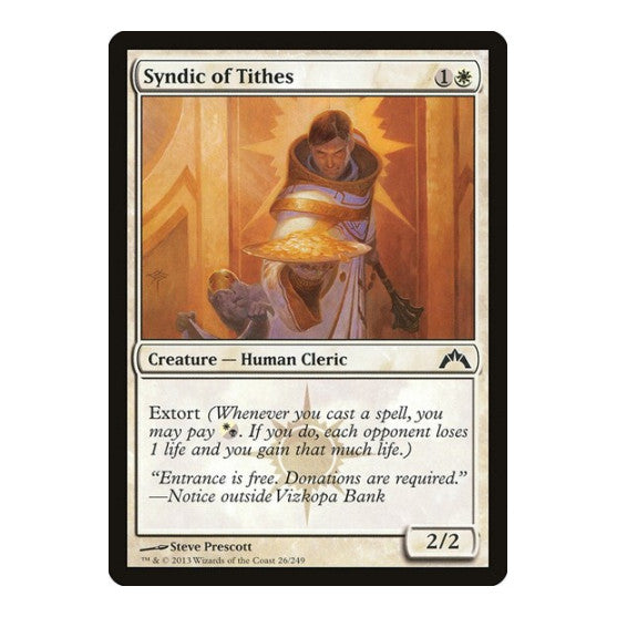 Syndic of Tithes (GTC) #26 Common (Lightly Played) Gatecrash Magic: The Gathering: 2013
