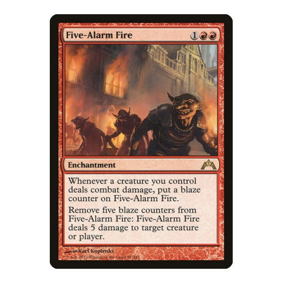 Five Alarm Fire (GTC) #91 Rare (Lightly Played) Gatecrash Magic: The Gathering: 2013