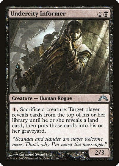 Undercity Informer (GTC) #82 Uncommon (Lightly Played) Gatecrash Magic: The Gathering: 2013