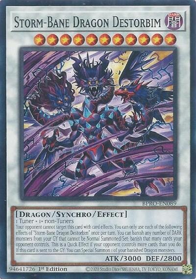 Storm Bane Dragon Destorbim (BPRO) #BPRO-EN089 Common (1st Edition Near Mint) Burst Protocol YuGiOh: 2026