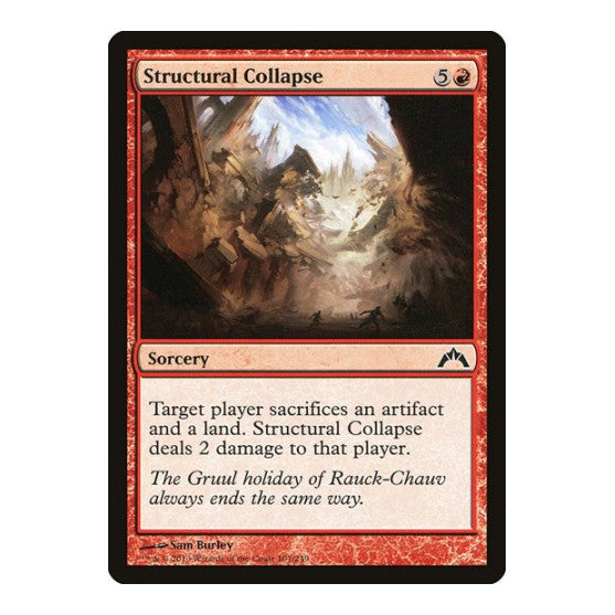 Structural Collapse (GTC) #107 Common (Lightly Played) Gatecrash Magic: The Gathering: 2013