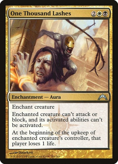 One Thousand Lashes (GTC) #183 Uncommon (Lightly Played) Gatecrash Magic: The Gathering: 2013