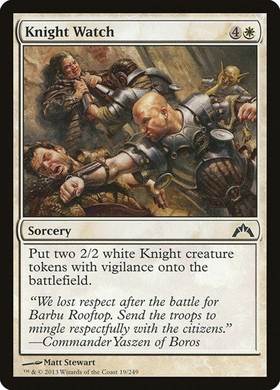 Knight Watch (GTC) #19 Common (Lightly Played) Gatecrash Magic: 2013