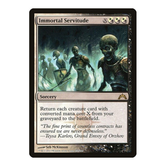 Immortal Servitude (GTC) #220 Rare (Lightly Played) Gatecrash Magic: The Gathering: 2013