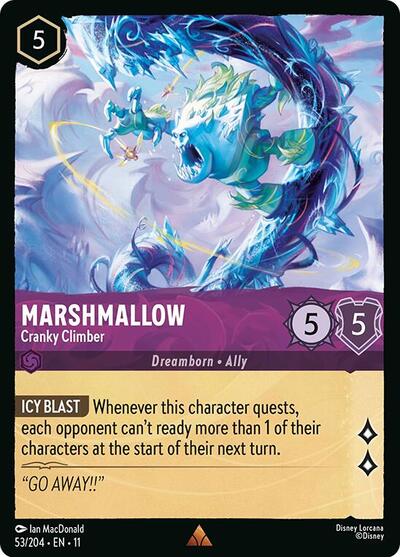 Marshmallow Cranky Climber (11) #53/204 Rare (Cold Foil Near Mint) Winterspell Lorcana TCG: 2026