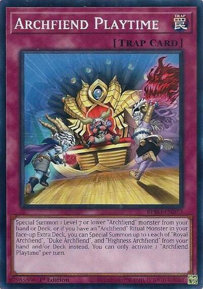 Archfiend Playtime (BPRO) #BPRO-EN073 Common (1st Edition Near Mint) Burst Protocol YuGiOh: 2026