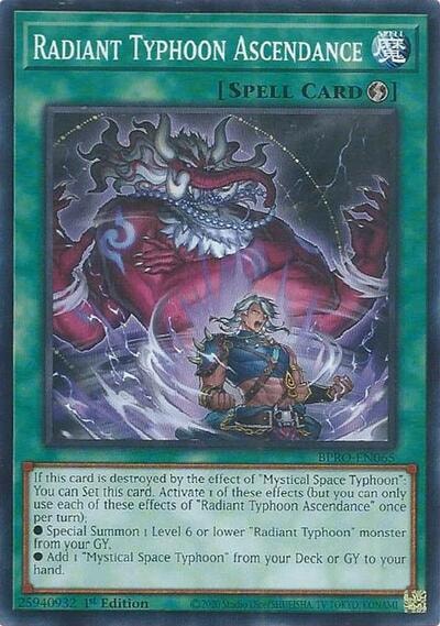 Radiant Typhoon Ascendance (BPRO) #BPRO-EN065 Common (1st Edition Near Mint) Burst Protocol YuGiOh: 2026