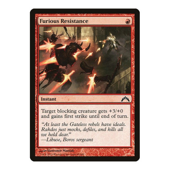 Furious Resistance (GTC) #93 Common (Lightly Played) Gatecrash Magic: The Gathering: 2013