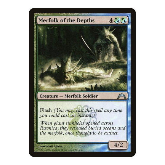Merfolk of the Depths (GTC) #221 Uncommon (Lightly Played) Gatecrash Magic: The Gathering: 2013