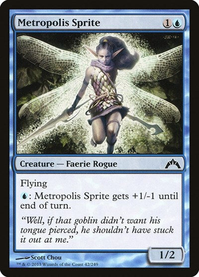 Metropolis Sprite (GTC) #42 Common (Lightly Played) Gatecrash Magic: The Gathering: 2013