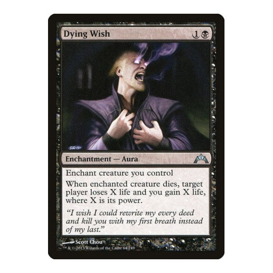 Dying Wish (GTC) #64 Uncommon (Moderately Played) Gatecrash Magic: The Gathering: 2013