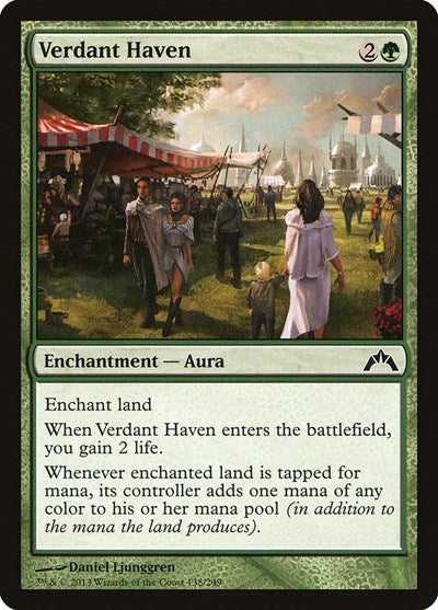 Verdant Haven (GTC) #138 Common (Damaged) Gatecrash Magic: The Gathering: 2013