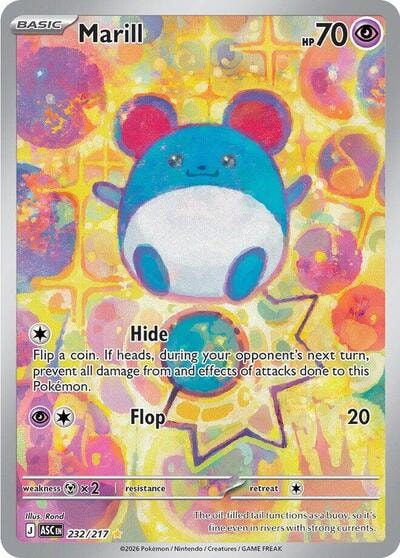 Marill - 232/217 (ASC) #232/217 Illustration Rare (Holofoil Near Mint) ME: Ascended Heroes Pokemon: 2026