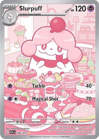 Slurpuff 236 217 (ASC) #236/217 Illustration Rare (Holofoil Near Mint) ME: Ascended Heroes Pokemon: 2026