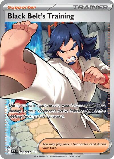 Black Belts Training (ASC) #255/217 Ultra Rare (Holofoil Near Mint) ME: Ascended Heroes Pokemon: 2026