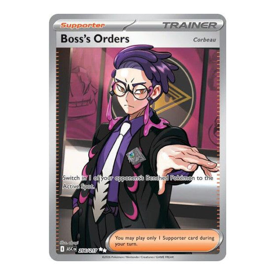 Boss's Orders [Corbeau] - 256/217 (ASC) #256/217 Ultra Rare (Holofoil Near Mint) ME: Ascended Heroes Pokemon: 2026
