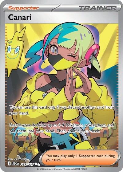 Canari 257 217 (ASC) #257/217 Ultra Rare (Holofoil Near Mint) ME: Ascended Heroes Pokemon: 2026