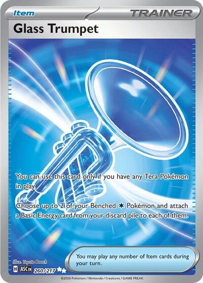 Glass Trumpet 260 217 (ASC) #260/217 Ultra Rare (Holofoil Near Mint) ME: Ascended Heroes Pokemon: 2026