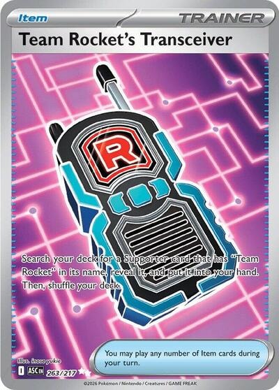 Team Rocket's Transceiver - 263/217 (ASC) #263/217 Ultra Rare (Holofoil Near Mint) ME: Ascended Heroes Pokemon: 2026