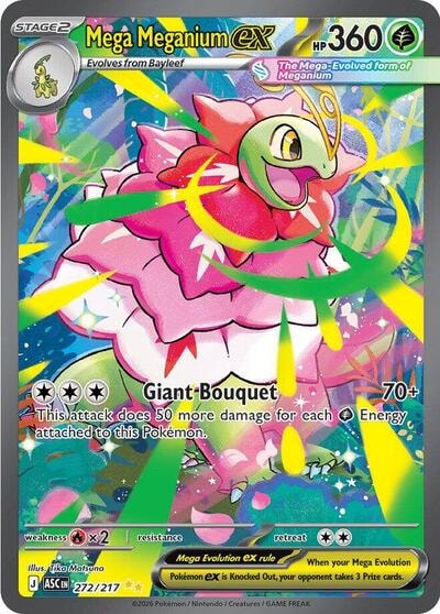 Mega Meganium ex - 272/217 (ASC) #272/217 Special Illustration Rare (Holofoil Near Mint) ME: Ascended Heroes Pokemon: 2026