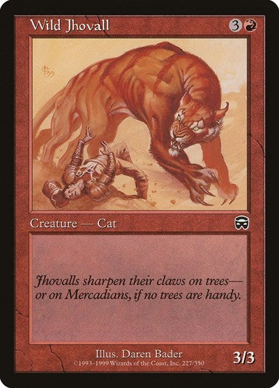 1999 Magic: Mercadian Masques (MMQ) - Wild Jhovall (#227, Common) (Moderately Played)