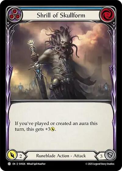 Shrill of Skullform (Blue) () #SVI026 Common (Lightly Played) Silver Age Chapter 1 Flesh and Blood TCG: 2026