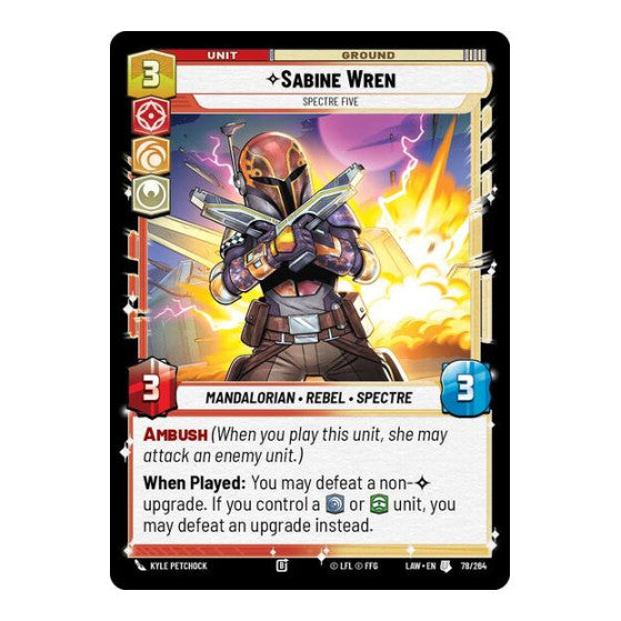 Sabine Wren - Spectre Five (LAW) #78/264 Uncommon (Near Mint) A Lawless Time Star Wars: Unlimited: 2026