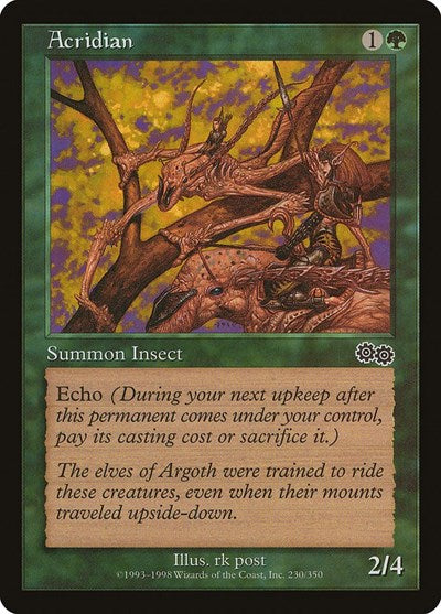 Acridian (USG) #230 Common (Lightly Played) Urza's Saga Magic: The Gathering: 1998