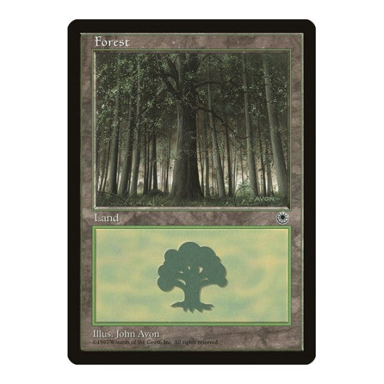 Forest Large Middle (POR) #212 Land Portal Magic: The Gathering: 1997