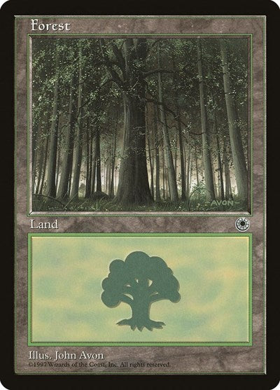 Forest Large Middle (POR) #212 Land (Moderately Played) Portal Magic: The Gathering: 1997