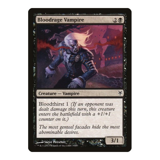 Bloodrage Vampire (DDK) #10 Common (Moderately Played) Duel Decks: Sorin vs. Tibalt Magic: The Gathering: 2013
