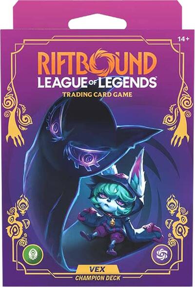 2026 Riftbound League of Legends Trading Card Game: Unleashed (UNL) - Unleashed Champion Deck Vex (Unopened)