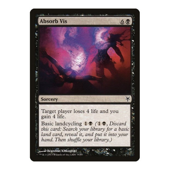 Absorb Vis (DDK) #31 Common (Moderately Played) Duel Decks: Sorin vs. Tibalt Magic: The Gathering: 2013