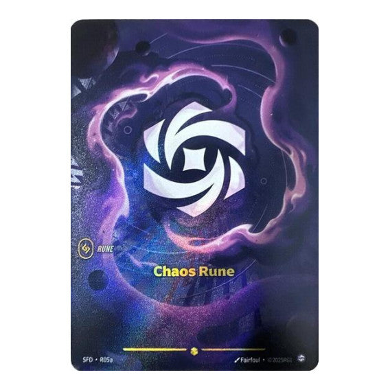 Chaos Rune (R05a) (SFD) #R05a Showcase (Foil Near Mint) Spiritforged Riftbound: League of Legends Trading Card Game: 2026
