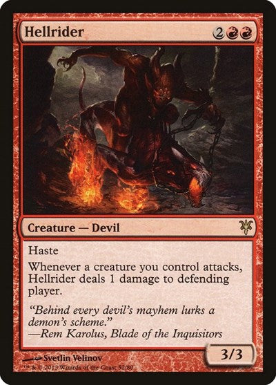 Hellrider (DDK) #52 Rare Duel Decks: Sorin vs. Tibalt Magic: The Gathering: 2013