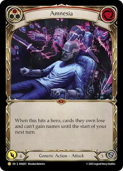 Amnesia Red ANQ011 (ANQ) #ANQ011 Gold (Near Mint) Compendium of Rathe - Antiquity Pack Flesh and Blood TCG: 2026