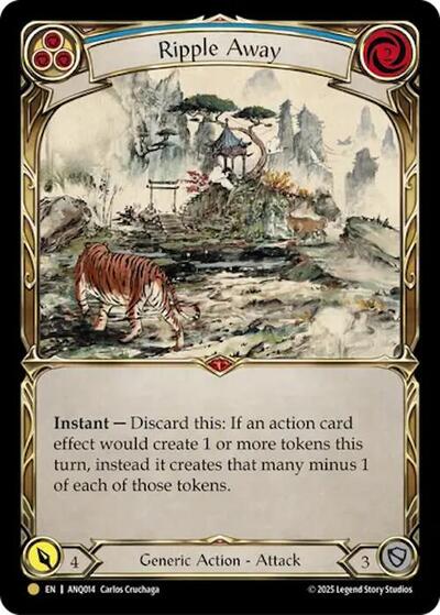 Ripple Away Blue ANQ014 (ANQ) #ANQ014 Gold (Near Mint) Compendium of Rathe - Antiquity Pack Flesh & Blood TCG: 2026