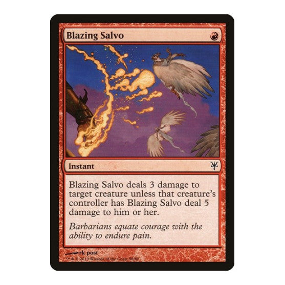 Blazing Salvo (DDK) #58 Common (Moderately Played) Duel Decks: Sorin vs. Tibalt Magic: The Gathering: 2013