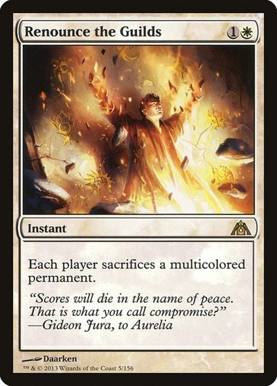 Renounce the Guilds (DGM) #5 Rare (Lightly Played) Dragon's Maze Magic: The Gathering: 2013