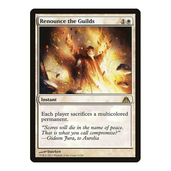 Renounce the Guilds (DGM) #5 Rare (Lightly Played) Dragon's Maze Magic: The Gathering: 2013