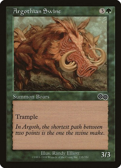 Argothian Swine (USG) #235 Common (Lightly Played) Urza's Saga Magic: The Gathering: 1998