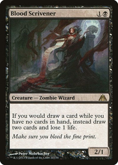 Blood Scrivener (DGM) #22 Rare (Heavily Played) Dragon's Maze Magic: 2013