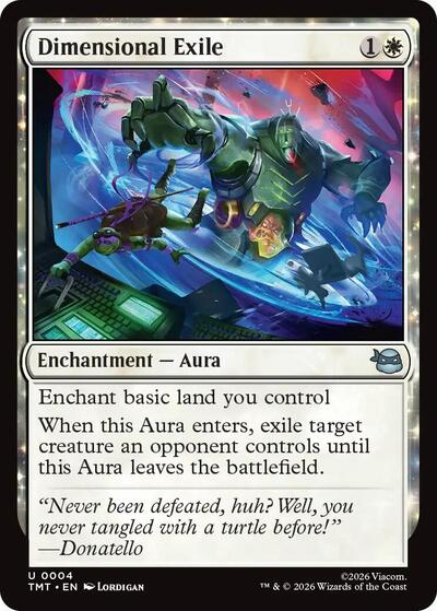 Dimensional Exile (TMT) #4 Uncommon (Foil Lightly Played) Teenage Mutant Ninja Turtles Magic: 2026