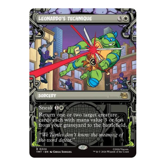 Leonardo's Technique (Showcase) (TMT) #224 Rare (Foil Near Mint) Teenage Mutant Ninja Turtles Magic: The Gathering: 2026