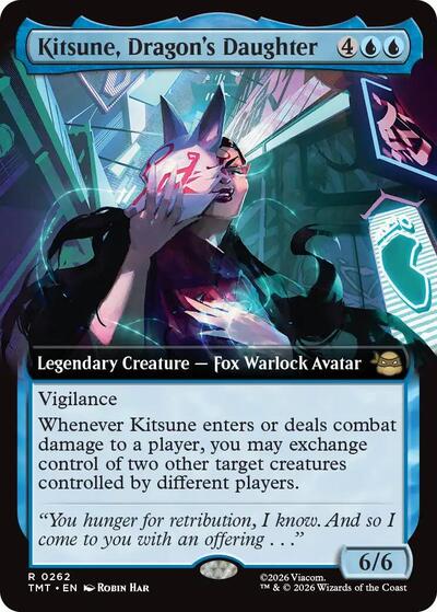 Kitsune Dragons Daughter Extended Art (TMT) #262 Rare (Foil Lightly Played) Teenage Mutant Ninja Turtles Magic: The Gathering: 2026