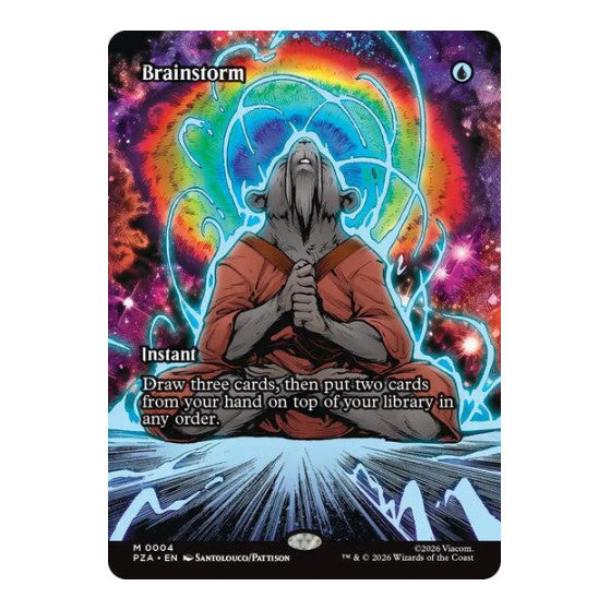 Brainstorm (Borderless) (PZA) #4 Mythic Rare (Near Mint) Teenage Mutant Ninja Turtles Source Material Magic: The Gathering: 2026