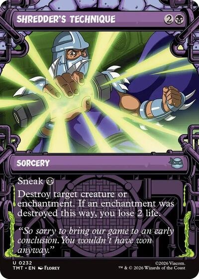 Shredders Technique Showcase (TMT) #232 Uncommon (Lightly Played) Teenage Mutant Ninja Turtles Magic: The Gathering: 2026