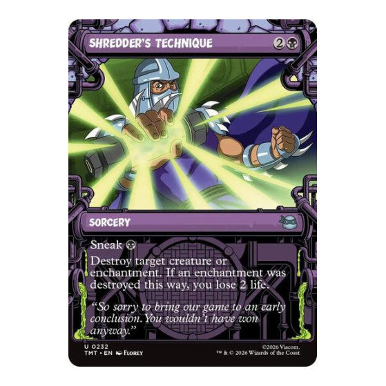 Shredder's Technique (Showcase) (TMT) #232 Uncommon (Lightly Played) Teenage Mutant Ninja Turtles Magic: The Gathering: 2026