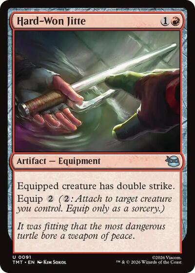 Hard Won Jitte (TMT) #91 Uncommon Teenage Mutant Ninja Turtles Magic: The Gathering: 2026
