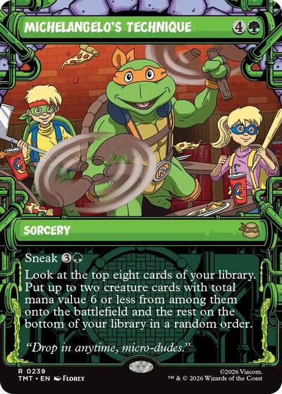 Michelangelos Technique Showcase (TMT) #239 Rare (Lightly Played) Teenage Mutant Ninja Turtles Magic: The Gathering: 2026